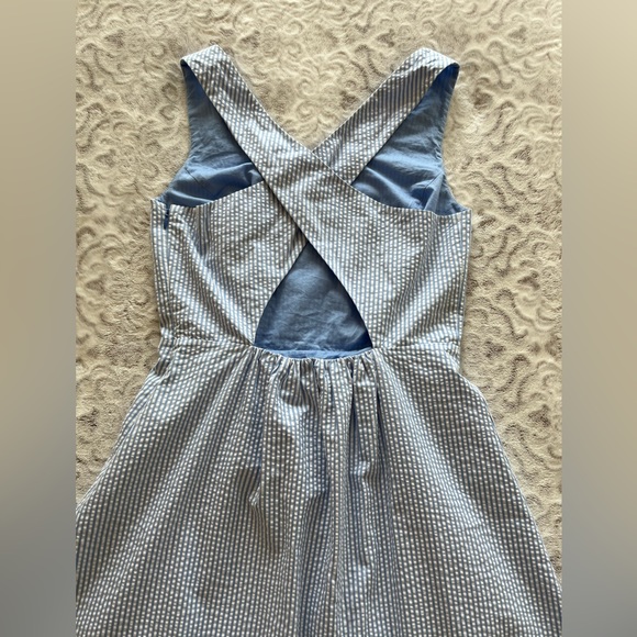 Vineyard Vines seersucker blue Aline dress - Picture 6 of 7